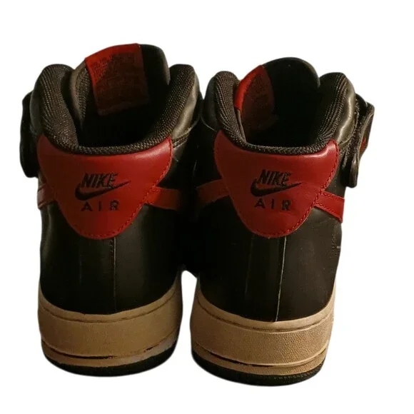Air Force 1 (Nike)-(Mid)-(Red/Black)-(Pre-owned)-(Worn Condition)-(Size:11)-$35 - Picture 4 of 6